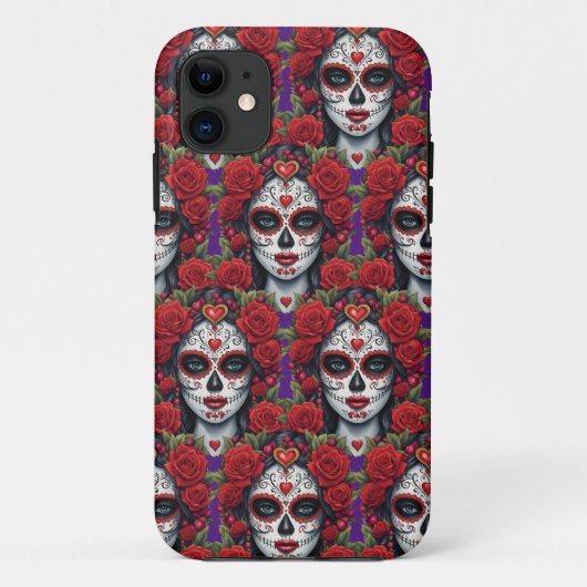 Sugar Skull Art - Skull Make-up om te verblinden Case-Mate iPhone Case (Achterkant)