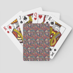 Sugar Skull Art - Speelse Dag van de Doden Pokerkaarten
