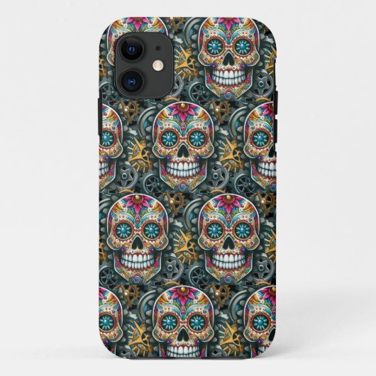 Sugar Skull Art - Steampunk ontmoet traditie Case-Mate iPhone Case (Achterkant)