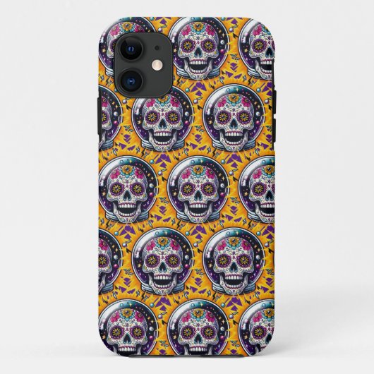 Sugar Skull Art - Sugar Skull Astronaut Case-Mate iPhone Case (Achterkant)