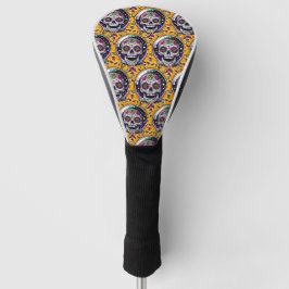 Sugar Skull Art - Sugar Skull Astronaut Golfheadcover