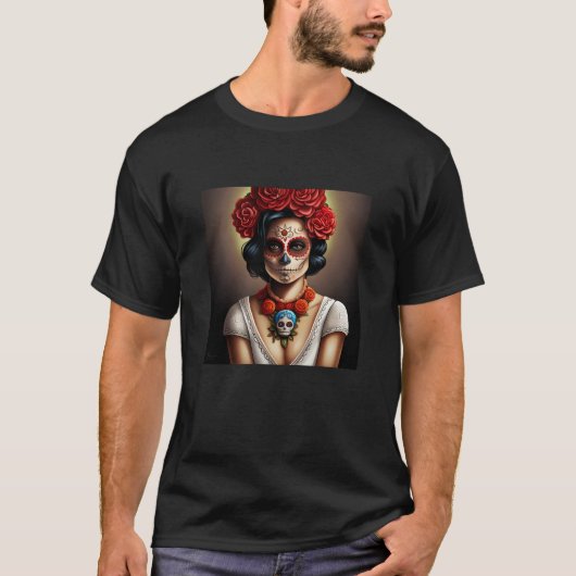 Sugar Skull Art T-shirt (Voorkant)