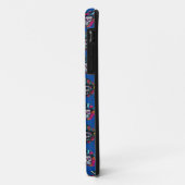 Sugar Skull Art -Top Hat Floral Fiesta (Blauw) Case-Mate iPhone Case (Achterkant/links)