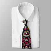 Sugar Skull Art -Top Hat Floral Fiesta Stropdas (Gebonden)