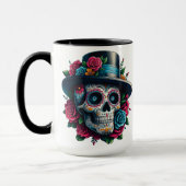 Sugar Skull Art - Top Hoed en Roze Rozen Mok (Links)