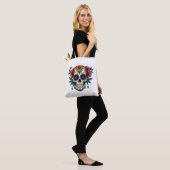 Sugar Skull Art Tote Bag (Op model)