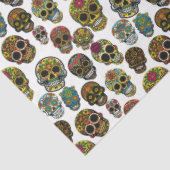 Sugar Skull Art - Traditioneel patroon (wit) Tissuepapier (Detail)