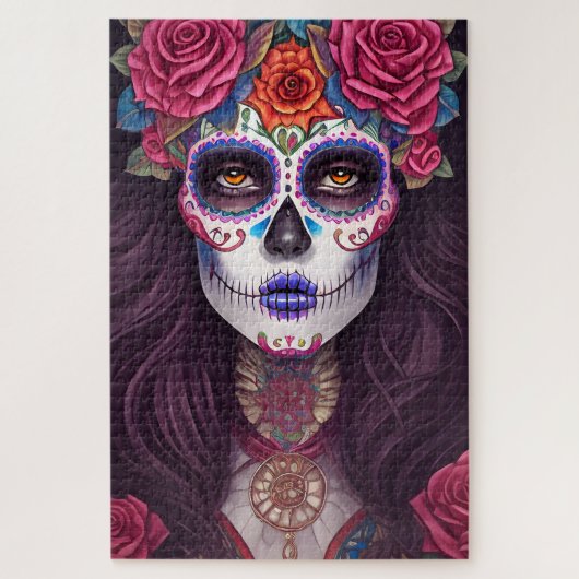 Sugar Skull Art - Traditionele Mexicaanse Suikersc Legpuzzel (Verticaal)