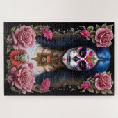 Sugar Skull Art - Traditionele Vrouw Legpuzzel (Horizontaal)
