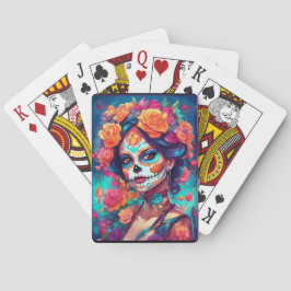 Sugar Skull Art - Tuin van de Ziel Pokerkaarten