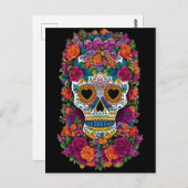 Sugar Skull Art - Uitbarsting van Mexicaanse flair Briefkaart (Voorkant / Achterkant)