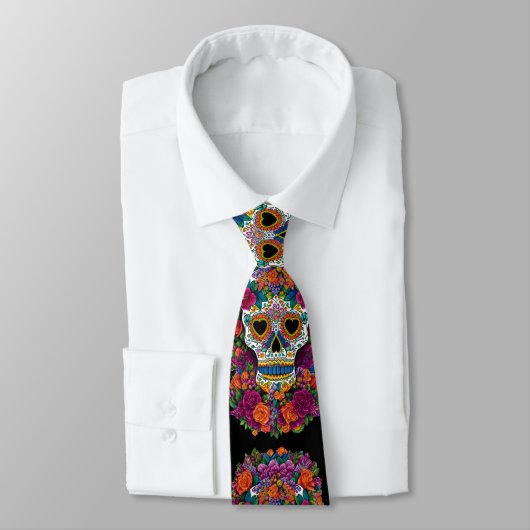 Sugar Skull Art - Uitbarsting van Mexicaanse flair Stropdas (Gebonden)
