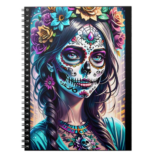 Sugar Skull Art - Urban Elegance Notitieboek (Voorkant)