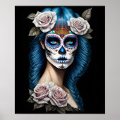 Sugar Skull Art - Verbluffende vrouw Poster (Voorkant)