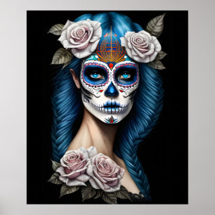 Sugar Skull Art - Verbluffende vrouw Poster