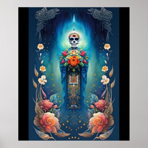 Sugar Skull Art - Vier de tradities van Mexico Poster