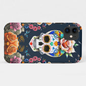 Sugar Skull Art - Vier het leven Case-Mate iPhone Case (Achterkant (horizontaal))