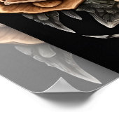 Sugar Skull Art - Vier met levendige kleuren Poster (Hoek)