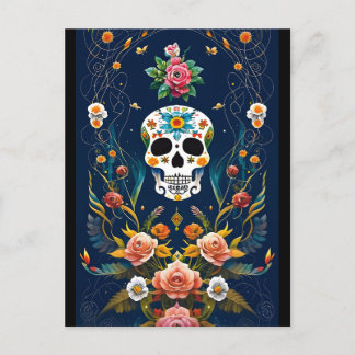 Sugar Skull Art - Vier traditie Briefkaart