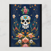 Sugar Skull Art - Vier traditie Briefkaart (Voorkant)