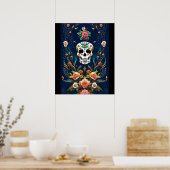 Sugar Skull Art - Vier traditie Poster (Keuken)