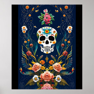 Sugar Skull Art - Vier traditie Poster
