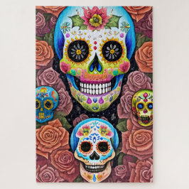 Sugar Skull Art - Vieren Dia de los Muertos Legpuzzel