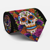 Sugar Skull Art - Vieren Dia de los Muertos Stropdas (Opgerold)