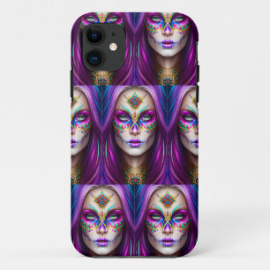 Sugar Skull Art - Vrouw in make-up Case-Mate iPhone Case