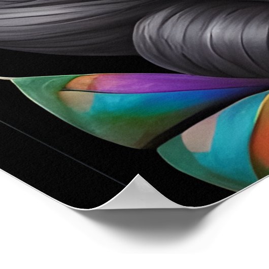 Sugar Skull Art - Vrouw in Sugar Skull Make-up Poster (Hoek)