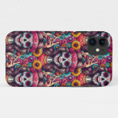 Sugar Skull Art - Vrouw Skull Flashing Vredesteken Case-Mate iPhone Case (Achterkant (horizontaal))