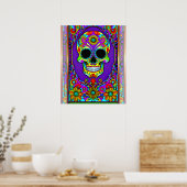 Sugar Skull Art: Waar traditie en creativiteit sam Poster (Keuken)