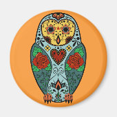 Sugar Skull Barn Owl Magneet (Voorkant)