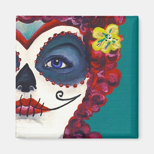 Sugar Skull Beauty Magneet (Voorkant)