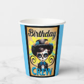 Sugar Skull Birthday Boy Papieren Bekers (Achterkant)