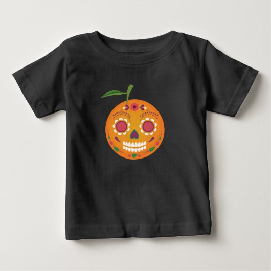 Sugar Skull Black Toddler T-Shirt (Voorkant)