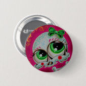 Sugar skull button (Voorkant /achterkant)
