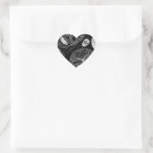 Sugar Skull BW Hart Sticker (Tas)