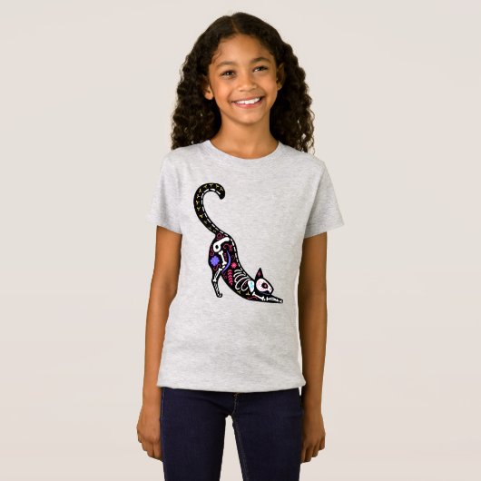 Sugar Skull Calavera Cat I T-shirt (Voorkant volledig)