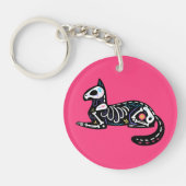 Sugar Skull Calavera Cat II Sleutelhanger (Voorkant)