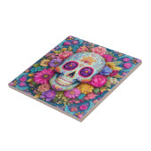 Sugar Skull Calavera Day Of The Dead Ceramic Tile Tegeltje (Zijkant)