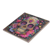 Sugar Skull Calavera Day Of The Dead Ceramic Tile Tegeltje (Zijkant)