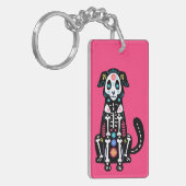 Sugar Skull Calavera Hond IV Sleutelhanger (Voorkant Links)