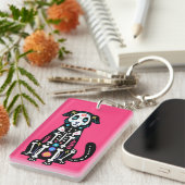 Sugar Skull Calavera Hond IV Sleutelhanger (Voorkant Rechts)