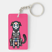 Sugar Skull Calavera Hond IV Sleutelhanger (achterkant)