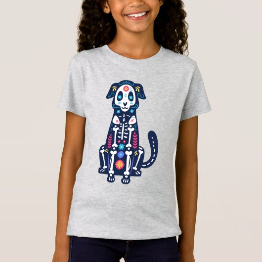 Sugar Skull Calavera Hond IV T-shirt (Voorkant)