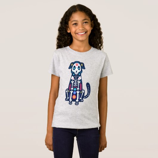 Sugar Skull Calavera Hond IV T-shirt (Voorkant volledig)