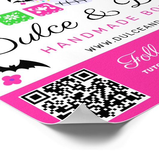 Sugar Skull Calavera Papel Picado Marketing Promo Poster (Hoek)