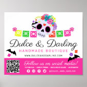 Sugar Skull Calavera Papel Picado Marketing Promo Poster (Voorkant)