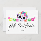 Sugar Skull Calavera Vleermuizen Cadeaubon Kaart (Voorkant)